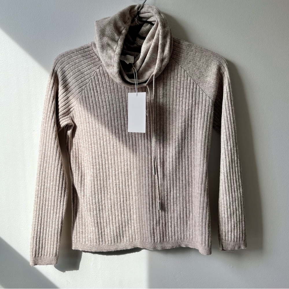 NWT Cyrus Ribbed Cowl Neck Hoodie